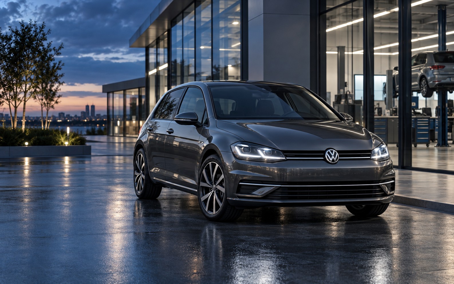 Volkswagen у современного сервисного центра